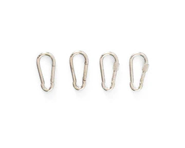 18 mousquetons en acier inoxydable